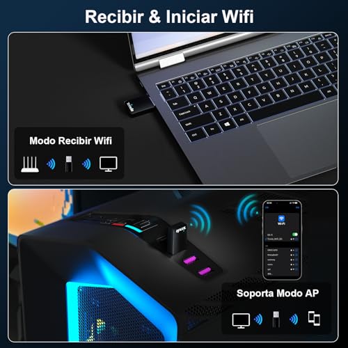 Miniatura 3 de Tenda AX900 U11 Adaptador WiFi USB para PC, WiFi 6 USB WiFi Doble Banda 5GHz 2.4GHz, Adaptador WiFi PC Compatible con Windows 11/10/7, Soft-Ap, WPA2