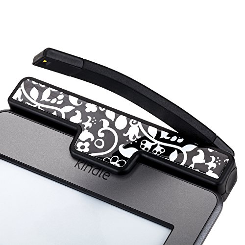 WITHit French Bull Clip On Swivel Reading Light – Black Vine – LED Reading Light with Clip for Books and eBooks - Reduced Glare, Portable, Lightweight Bookmark Light for Kids and Adults