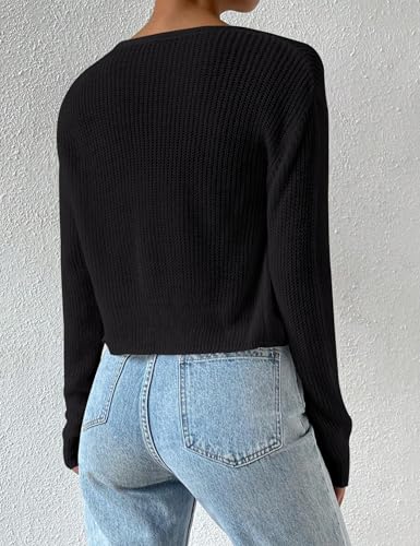 Image of Cropped Cardigan Sweaters Open Front Long Sleeve Cardigans Lightweight Fall Bolero Shrugs