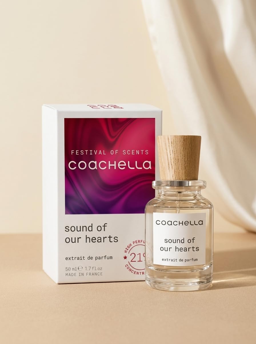 Coachella - Sound of our Hearts - Extrait de Parfum 50 ml | Unisex | 21 % Duftöl | Made in France | Rose, Safran & Oud | Orientalisch | Langanhaltend