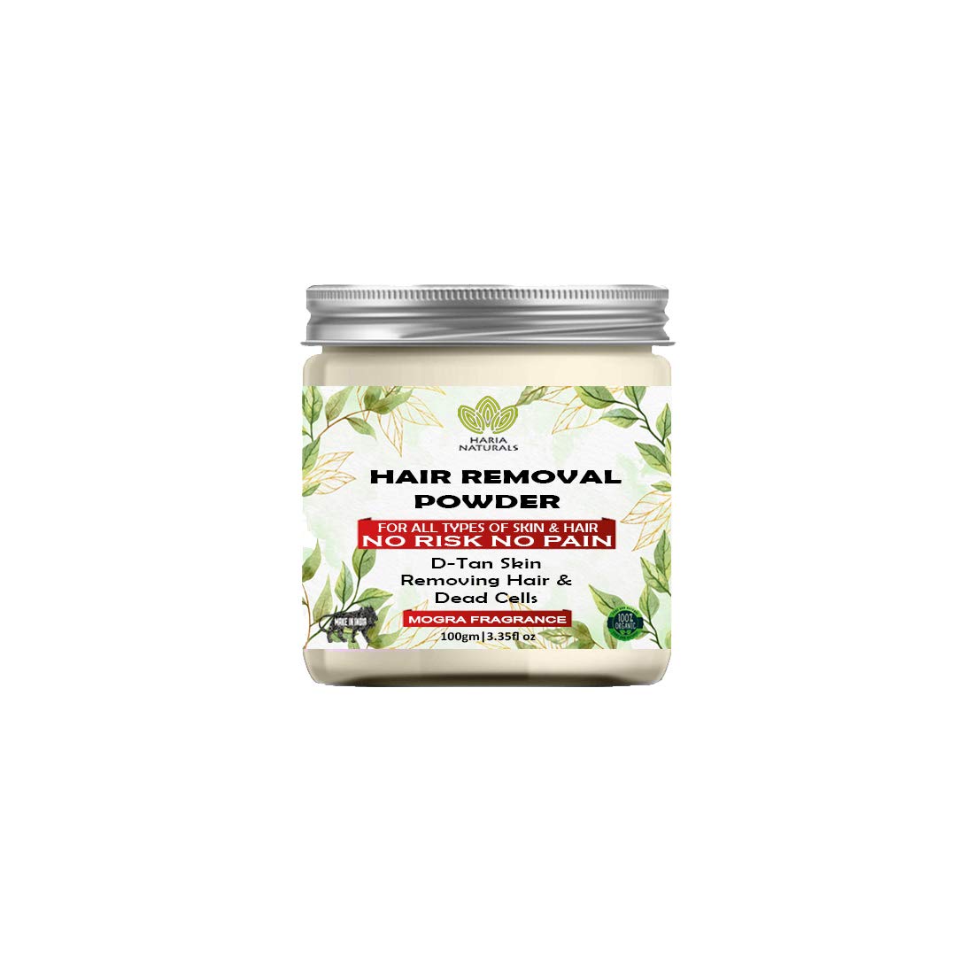 Haria Naturals Hair Removal Powder (Mogra Fragrance) For Underarms, Hand, Legs & Bikini Line Three in one Use For D-Tan Skin, Removing Hair, Remove Dead cell Men & Women 100 gms (B08P3KMKZQ) Amazon Price History, Amazon Price Tracker