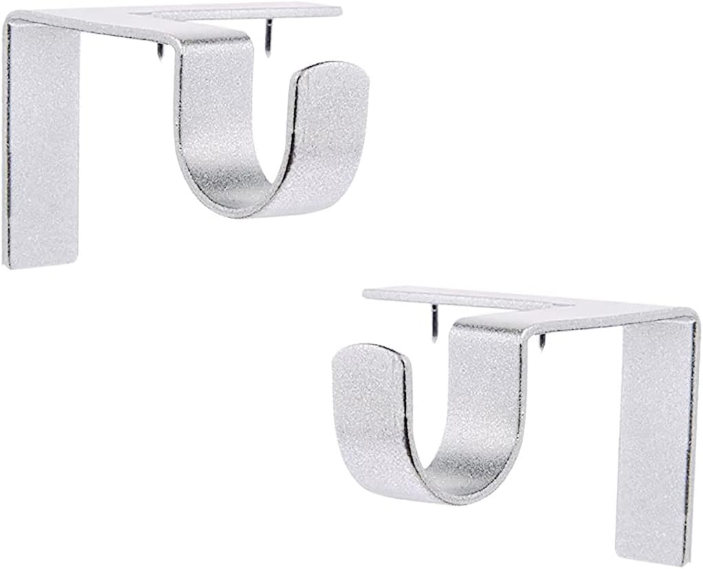 Silver Tap Bracket No Drill Curtain Rod Bracket 1" Curtain Rod