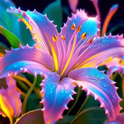 Bellissimo Giglio bulbi,piante erbacee Resistenti perenni,bulbi da fiore a fioritura,adatti per la semina immediata,Giglio pianta vera(non artificiali)-4 Bulbi-J