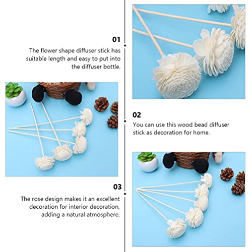 Cabilock Bastões Difusores de Madeira com Flor de Rattan Bastões de Óleos Essenciais Aromas Difusore