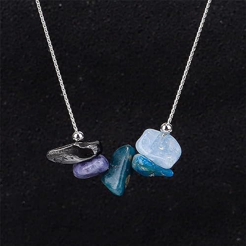 Miniatura 7 de Gargantilla con signo del zodiaco de 12 constelaciones, cristal crudo, piedra natural, curativa, chakra, horóscopo, astrología, joyería para mujer,