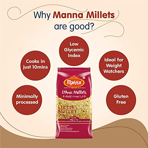 Image of Manna Little Millet 2.5kg (Kutki /Samai /Same /Samulu) | Natural Grains | Low GI Native Rice | High Protein & More Fibre than Rice (Little Millet)