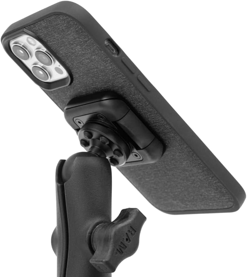 Peak Design Mobile Ball Mount Adapter, Locking, Qi2 Charging, Magnetic Mounting Technology, Works with 1" Ball-and-Socket Phone Mount for Car, Truck, Motorcycle, Boat and More