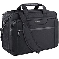 Maletin Logitech KROSER Bolsa para Laptop 18´´ Maletín Portátil Extensible hasta 17.3 pulgadas Repelente al Agua Bandolera Bolsa de Mensajero para Viajes/Negocios/Escuela/Hombres/Mujeres-Negro