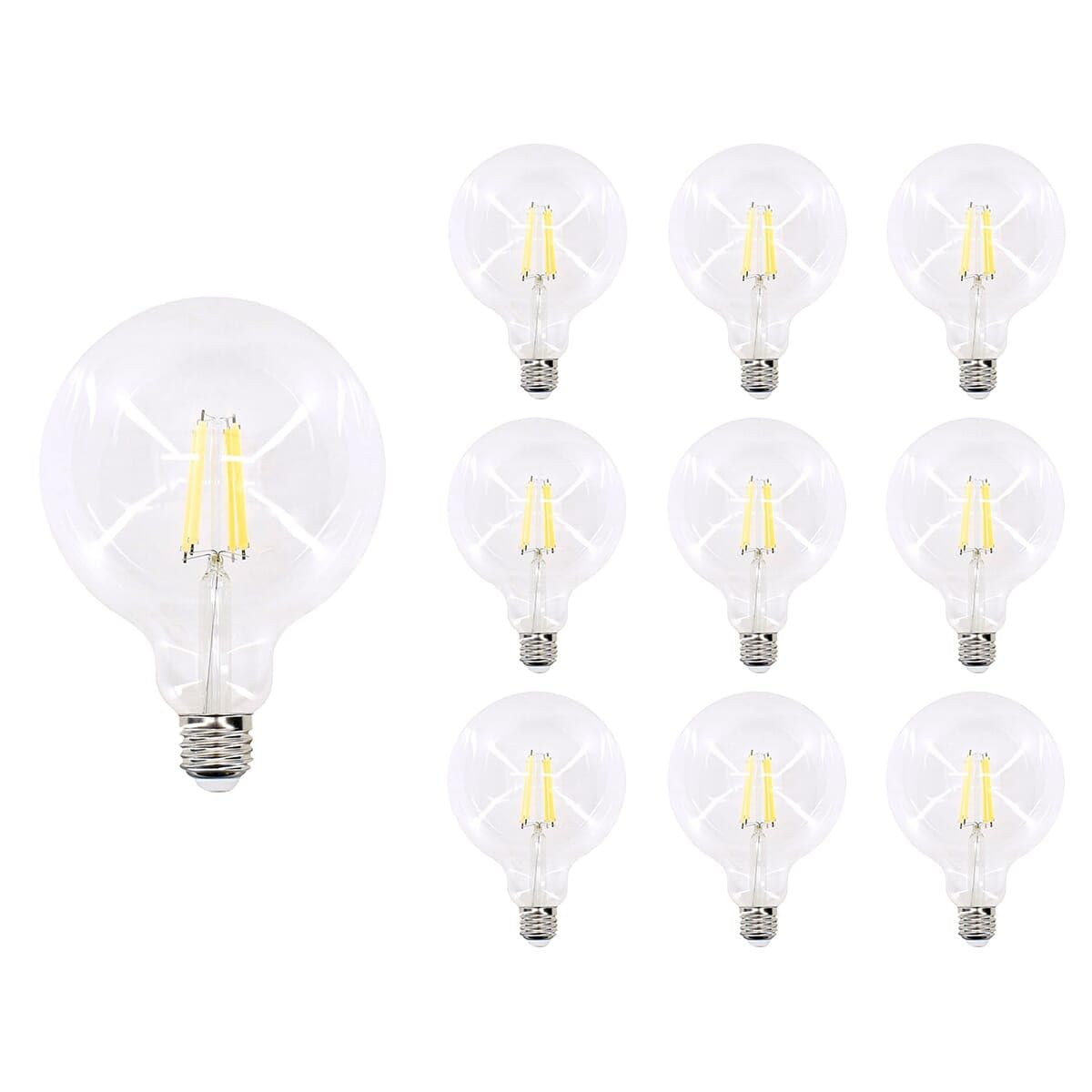 BEMKO Premium E27 LED-Lampe Globe 11W 1500lm 2700K warmweiß 10 Stück