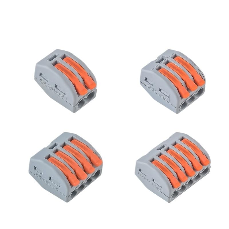 Mi ni Quick Lever Connector CMK41 Series Box Easy Electrical Compact Splicing Wiring Terminal(CMK413-10pcs)