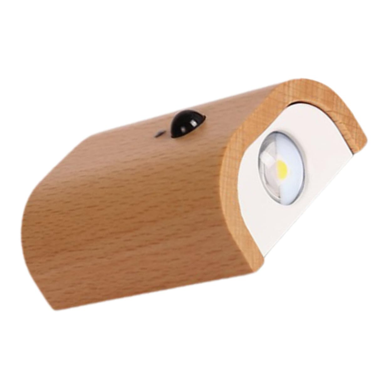 Aplique de pared LED sensor movimiento recargable madera pasillo 8