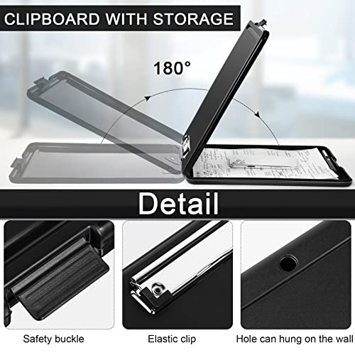 Planchettes à pince pliables format lettre Geyee avec rangement pour bureau | Lot de 24