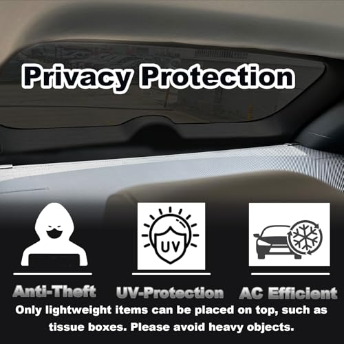 Image of Cargo Cover for 2022-2024 2025 2026 Jeep Grand Cherokee Accessories(2 Row; WL) 4XE,Carbon Fiber Look Retractable Storage Tonneau Luggage Security Shield Shade Privacy Trunk Cover