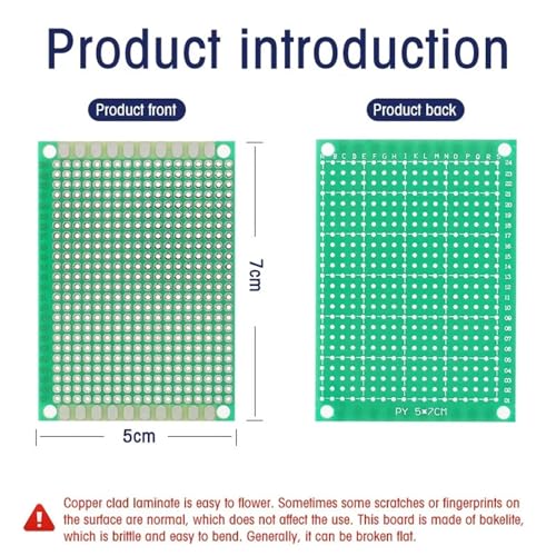Placa prototipo PCB verde evita fallos de conexión en circuitos de bricolaje de 2 x 8 cm 4