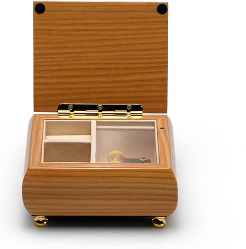 Miniatura 4 de Caja de joyería con música de palisandro de alta brillo, diseño simple, muchas canciones para elegir, Ma'oz Tzur, Rock of Ages