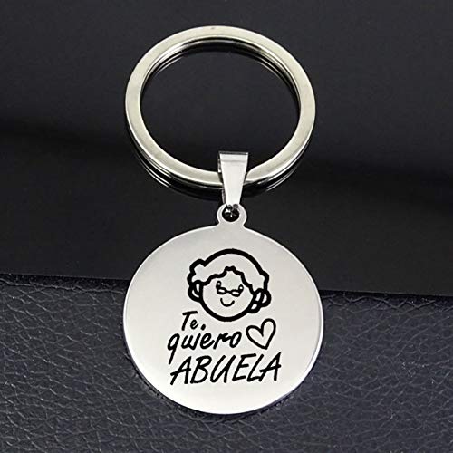 Preisvergleich Produktbild GMTEXTILES Oma Schlüsselring Frauen Edelstahl Schlüsselbund Schmuck Oma Geschenk