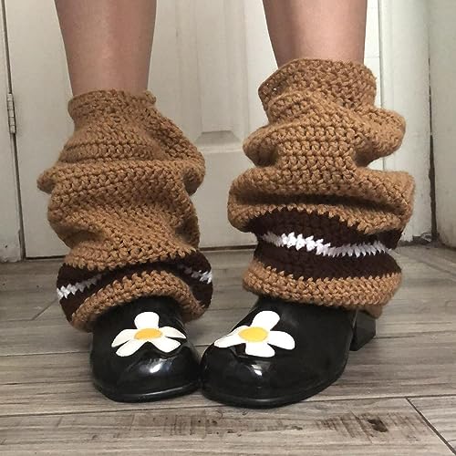 Image of SOLILOQUY Women Y2K Knit Leg Warmer Cute Strawberry Knee High Socks Kawaii Aesthetic Boot Cuffs Cover Lolita Knit Long Socks
