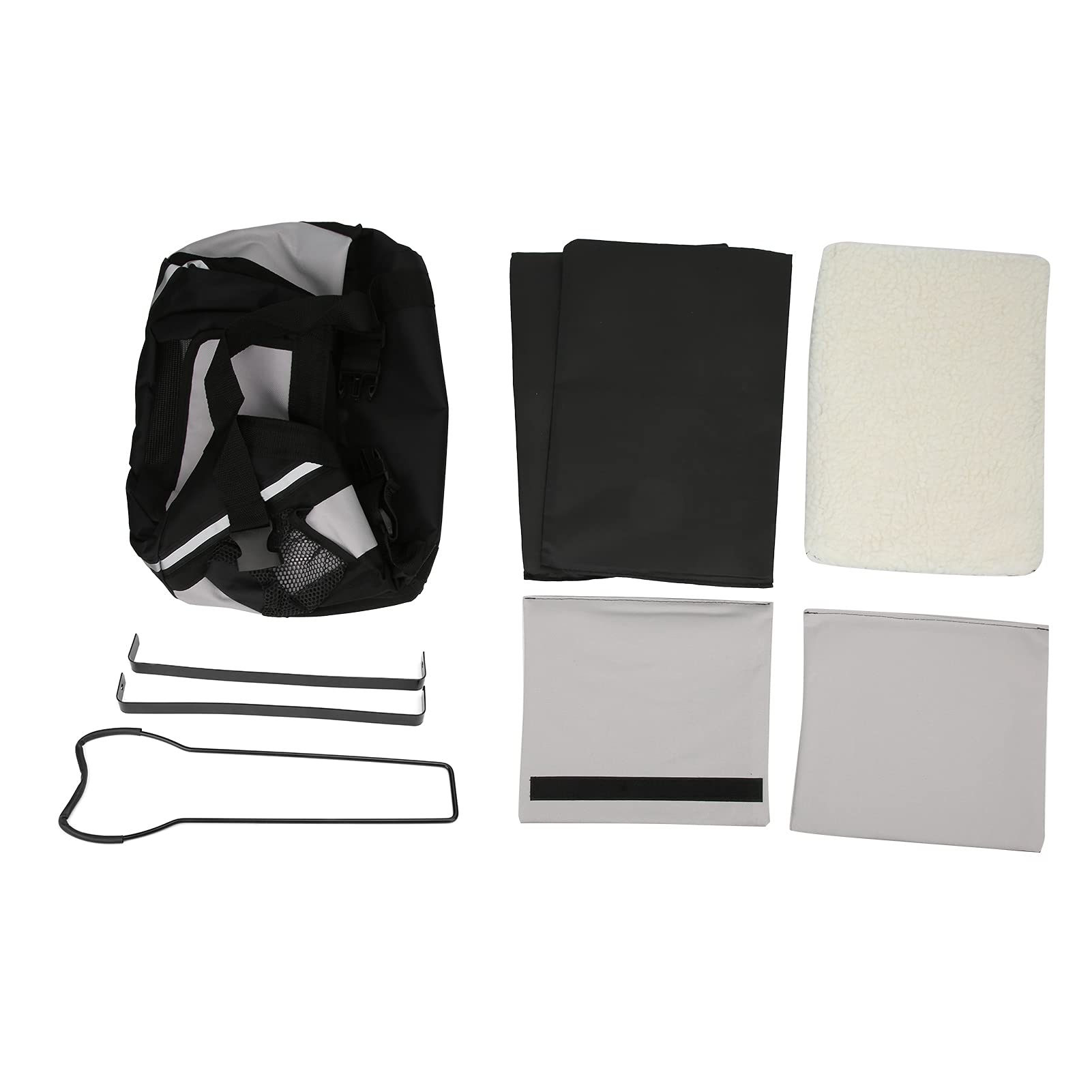 Cesta Delantera Desmontable para Bicicleta, Bolsa de Transporte para Mascotas, Tela Oxford, 38x28x25cm, Impermeable, Liberación Rápida