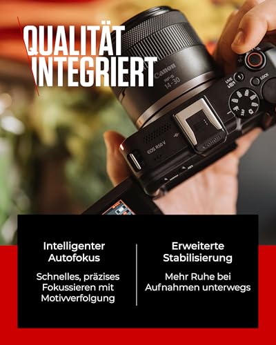 Canon EOS R50 V Matériel pour Créateurs de Contenu- Kit vlogging - Appareil pour Le Vlog Compatible avec l'Objectif Canon RF | Vlog et Voyage | Connexion Bluetooth