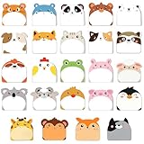 24 piezas de notas adhesivas para niños, material escolar Kawaii, divertido post it en forma de animal, pequeños blocs de notas para niños y estudiantes, dulces obsequios y pequeños regalos para