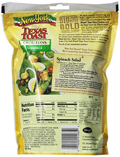 New York Texas Toast Croutons Seasoned, 5-Ounce Bags (Pack Of 12) #TOP1