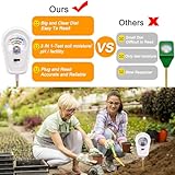 Aenncci Soil Test Kit 3-in-1, Soil Moisture Meter, Soil PH Meter, Fertility Soil Tester, Soil Tester for Garden, Lawn, Farm, Outdoor & Indoor Use (Cloud Dusk White)