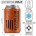 Funny Gifts for Dad, Men, Husband, Granpa - Leather Can Cooler Sleeves Holder 12Oz - Cool Dad Birthday Gifts, Men Birthday Gifts Ideas, American Flag Dad Gifts from Daughter Son