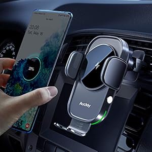 Auckly 15W Handyhalterung Auto mit Ladefunktion,【270° Automatische Klemmung】 Qi Induktive Ladestation Auto Kfz Ladegerät Zubehör Wireless Charger Car für iPhone Samsung LG