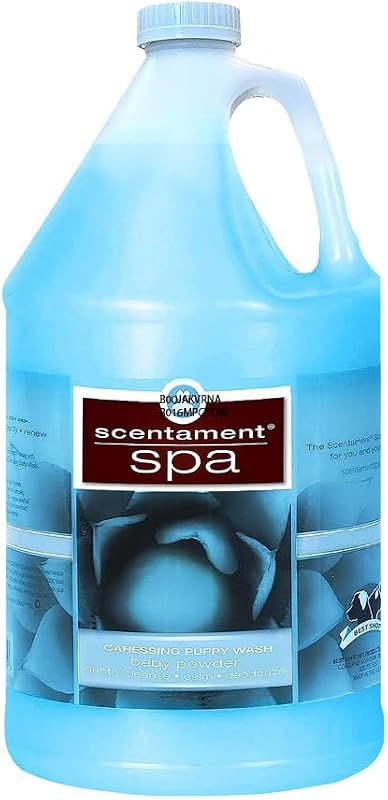 Shampoo para Cães e Gatos Best Shot Scentament Spa Caressing Puppy Wash com Fragrância Baby Powder, 3,79 L