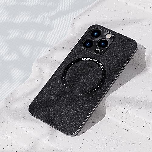 Coque de chargement magnétique en cuir mince pour iPhone 14 13 12 11 Pro Max