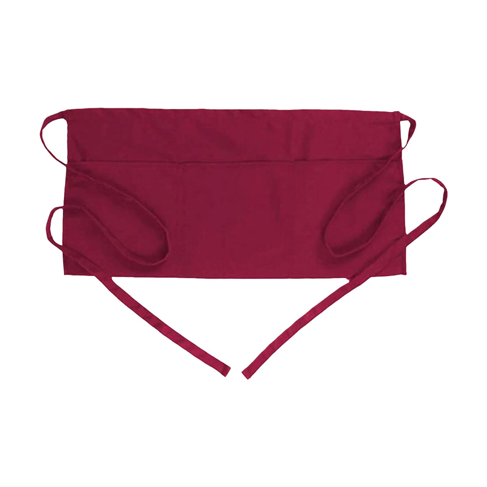 matumou Half Apron 3 Pockets Adjustable Strap Men Women Waitress Waiter Kitchen Chef Cafe Restaurant Bakery Flower Shop Barista Server