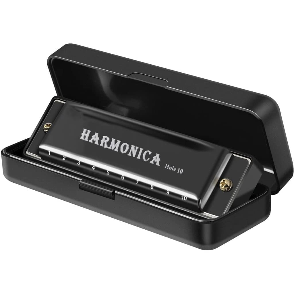 Key C Diatonic Blues Harmonica 10 Hole 20 Tones with Case, Mouth Organ for Beginners, Students, Kids & Professionals-picture-25