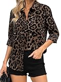 BBIBBI Womens Fashion Button Up Shirt Women Leopard Print Animal Shirts for Tops Clothes Blouses Dressy Cheetah Top Cheetah Size XL