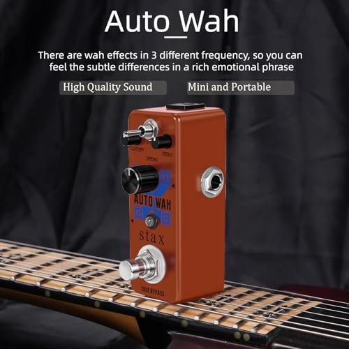 Stax Auto Wah Guitar Pedal,Digital Automatic Wah Effect Pedal Mini Size True Bypass