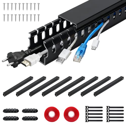Goulotte auto-adhésif noire pour cacher les cables TV et PC