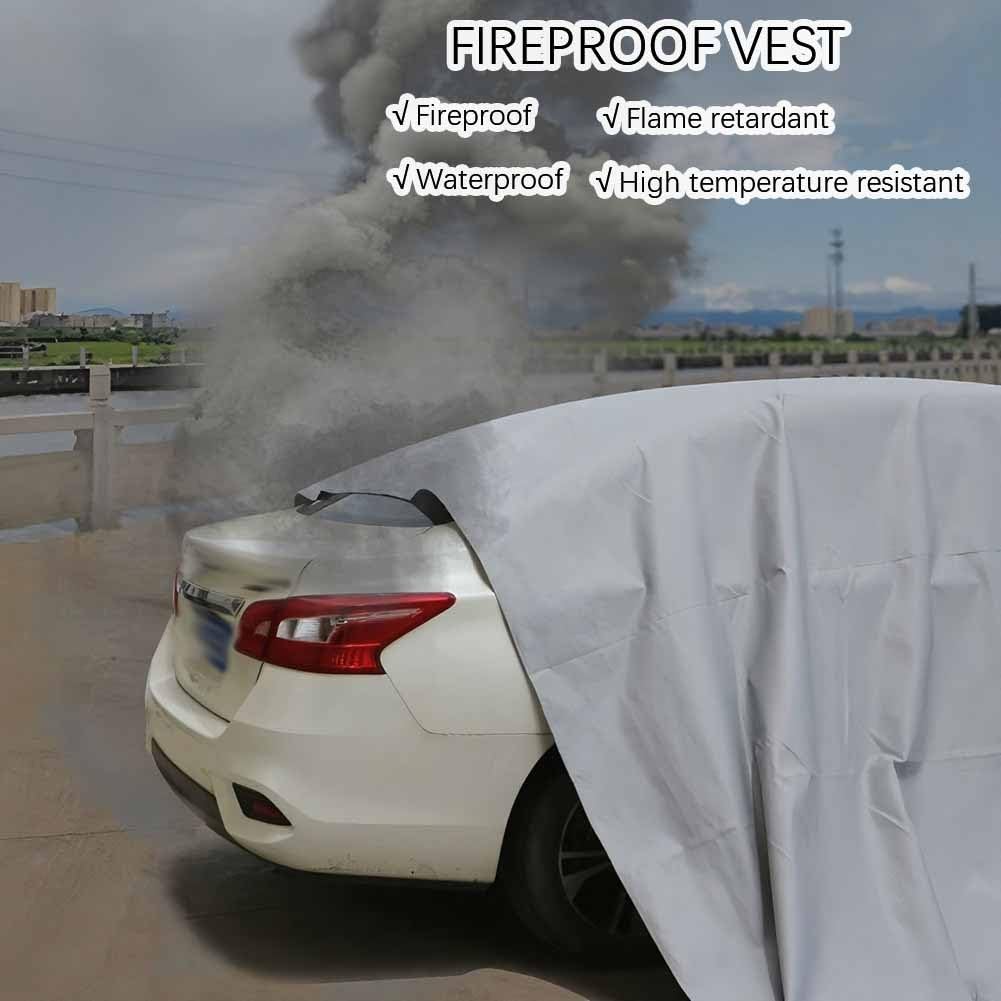 Manta ignífuga de Emergencia: una Manta de Seguridad ignífuga y Resistente al Fuego, Adecuada para Coches, vehículos, cocinas y hogares; Manta de protección contra Incendios.