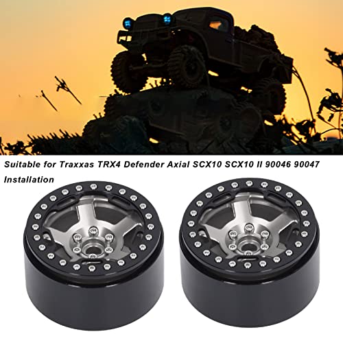 Jeanoko Metal Wheel Rims, Aluminum Alloy 36Mm Thickness Cnc Machining Rc Car Wheel Hub 64Mm Diameter 12Mm Hex Drive 4 Pcs For Remote Control Vehicle(Silver) #TOP3