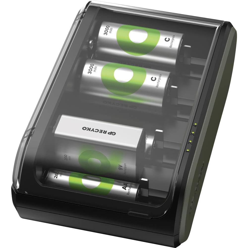 GP RECYKO uniwersalna ładowarka USB model GP B631 (do wszystkich standardowych akumulatorów AA, AAA, C, D, 9 V)