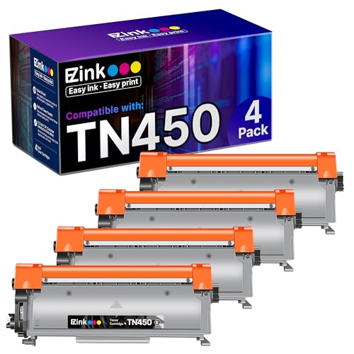 E-Z Ink Compatible Toner Cartridge Replacement for Brother TN450 TN420 TN-450 TN-420 Compatible with HL-2270DW HL-2280DW HL-2230 HL-2240 MFC-7360N MFC-7860DW DCP-7065DN Intellifax 2840(4 Pac