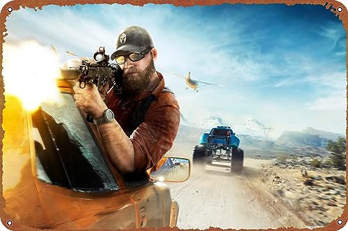  Tom Clancy s Ghost Recon Wildlands Narco Road... Targa in metallo vintage da parete decorazione artistica da parete per soggiorno, bagno, cucina, poster decorativo 20,3 x 30,5 cm