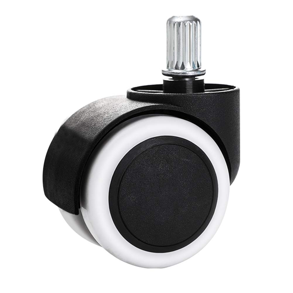 HBDBJRWB Ruedas giratorias universales para Silla de Oficina, 5 Unidades, Repuesto de polea silenciosa de 48 mm (antirayaduras).