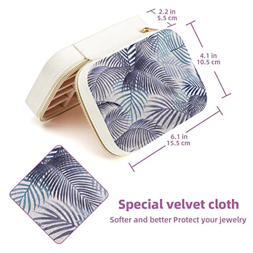 Boîte à bijoux en velours violet compacte pour rangement voyage - 6