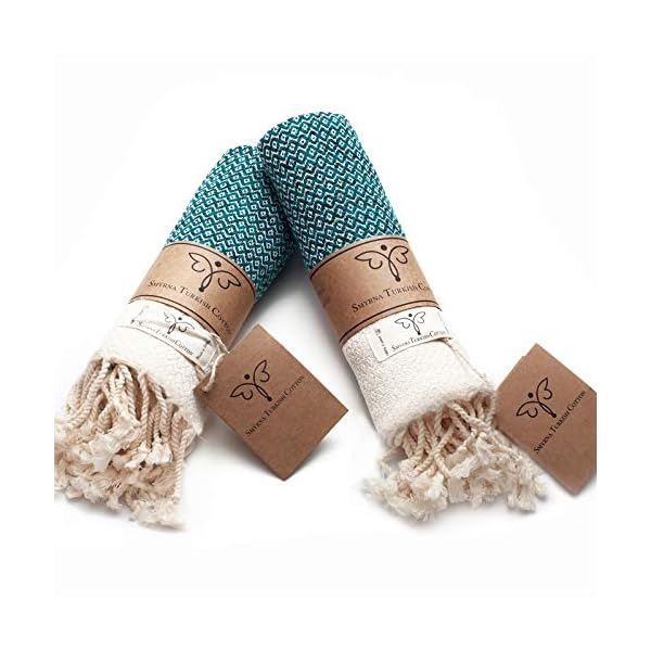 SMYRNA TURKISH COTTON Original Series Hand Towels - Set of 2 |16 x 40 in| 100% Turkish Cotton |Large, Soft Hand and Head Towels for Bathroom, Kitchen|No Shrink|Premium Luxury Set - Petrol SMYRNA TURKISH COTTON Original Series Hand Towels - Set of 2 |16 x 40 in| 100% Turkish Cotton |Large, Soft Hand and Head Towels for Bathroom, Kitchen|No Shrink|Premium Luxury Set - Petrol