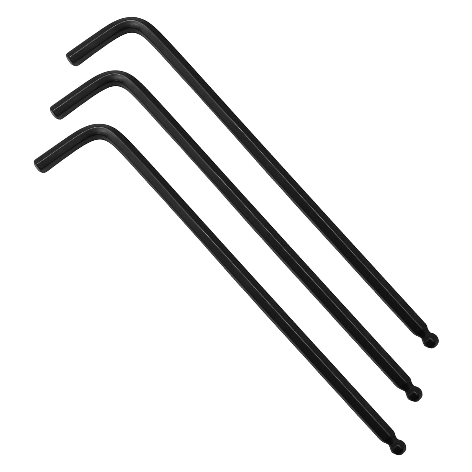 3 llaves hexagonales con extremo de bola de 5 mm, llave Allen | Llave Allen para muebles, bicicletas, reparación de equipos, tornillos de casquillo de enchufe, brazo largo en forma de L