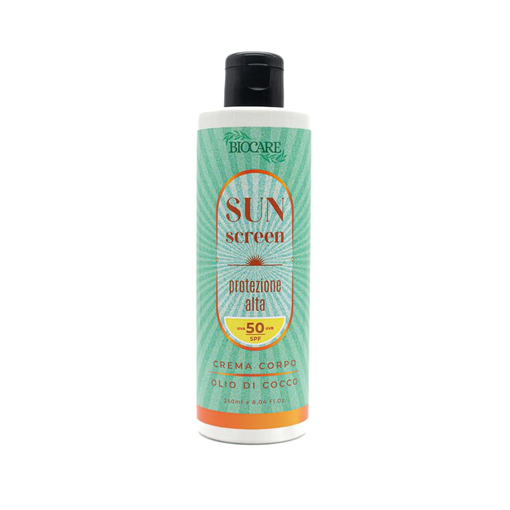 Biocare SUN SCREEN Sonnencreme LSF 10 – Für Dunkle Haut, Leichte Bräunung, 250 Ml