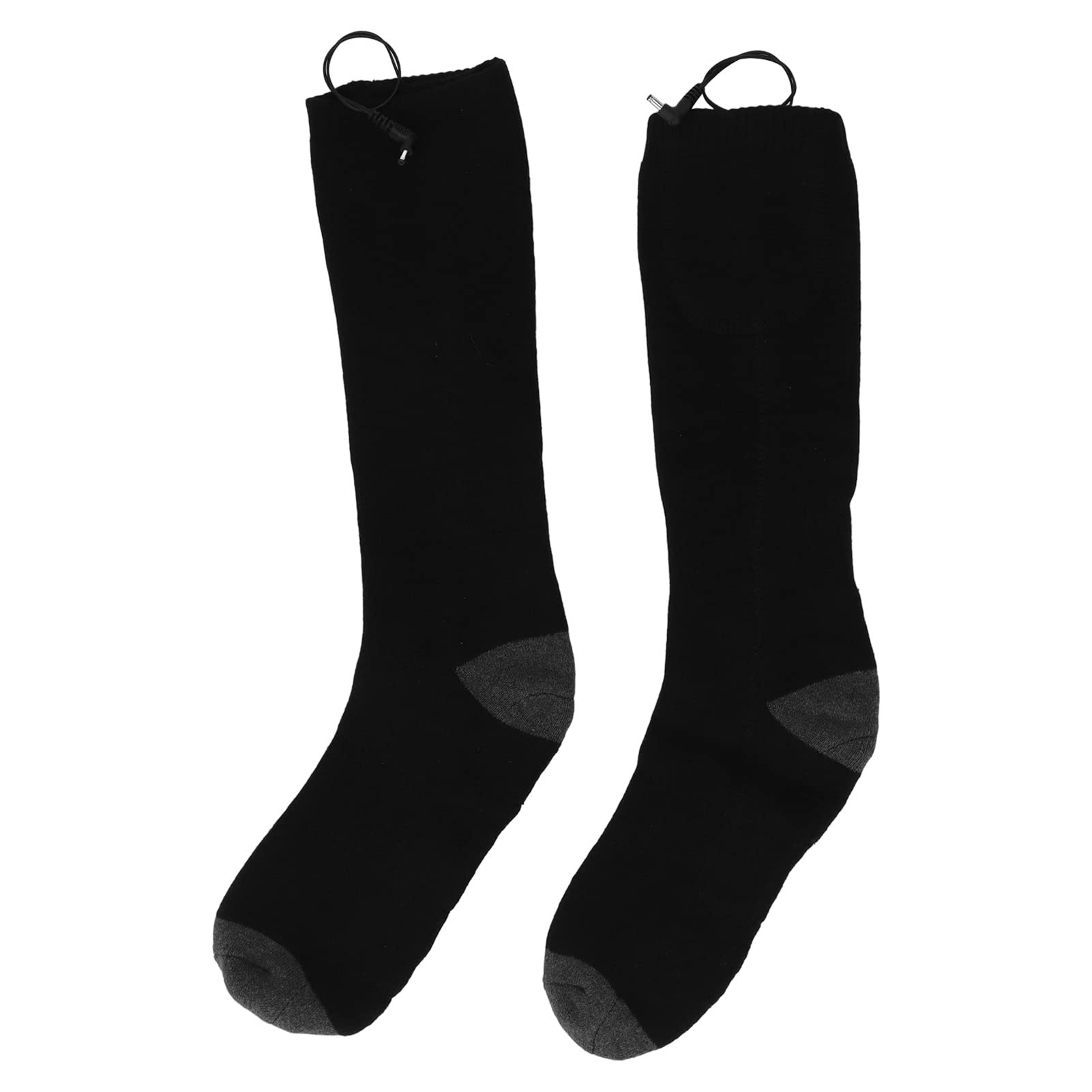 Unisex Heating Socks, 1 Pair Electric Heated Socks, 3 Levels, Temperature Control, 2200 MAh, Heated Socks, Rechargeable for Hunting, Skiing, Grey, Black