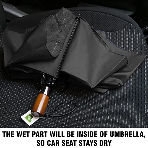 Image of Automatic Open Close Compact Travel Umbrella with Wind Vent Umbrella big size Lightweight Windproof Folding for men Women