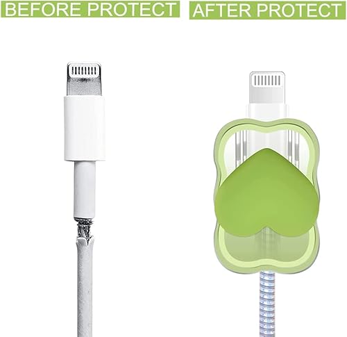 Miniatura 10 de ZOSTLAND 5 en 1 DIY 18W 20W Protector en forma de corazón, cable de datos, cargador USB, organizador de cables para auriculares, compatible con