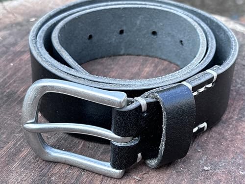 Men's Genuine Leather Casual Real Leather belt Every Day Jeans Belts, Handmade Men Leather Belt with Gift Box4