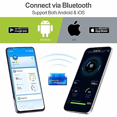 Panlong OBD2 Scanner Bluetooth for iPhone iOS Android OBDII Car Diagnostic Scan Tool Engine Fault Code Reader